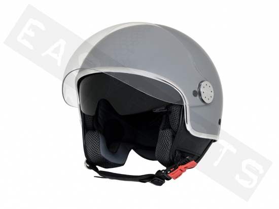 Helmet Demi Jet PIAGGIO Mirror grey Materia HY 715/C